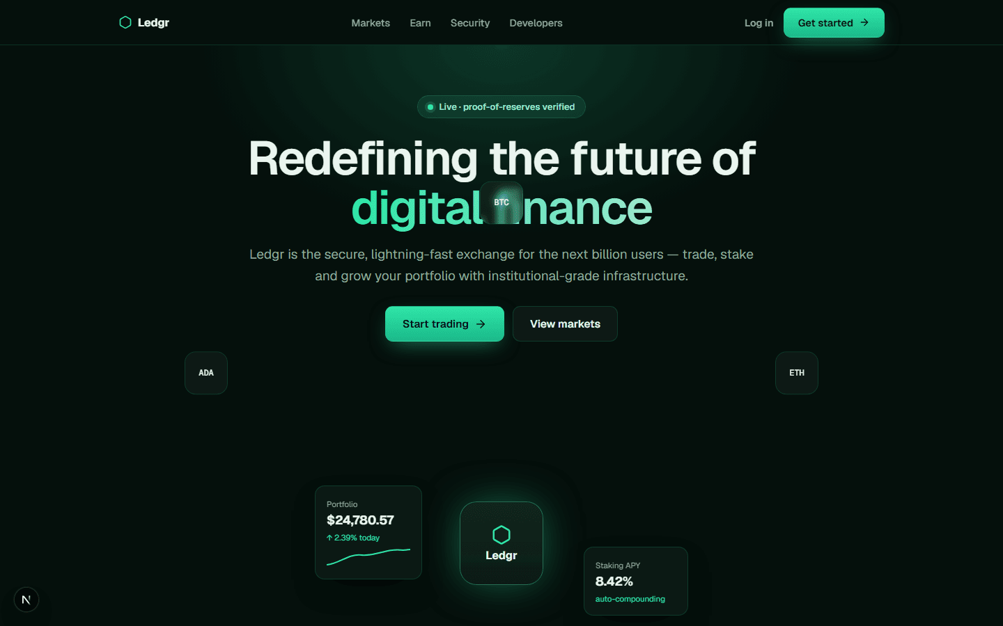 Ledgr — Crypto / Fintech — Crypto · Fintech