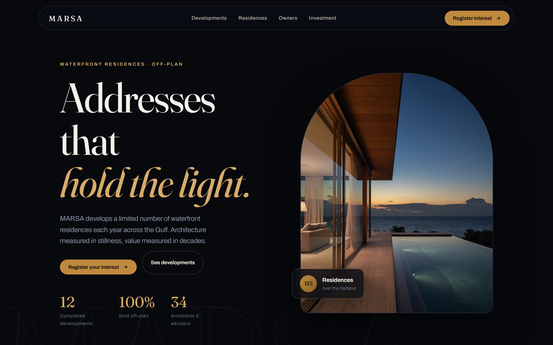 MARSA — Waterfront Real Estate template preview
